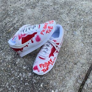 Custom Hand-Painted Friday the 13th Filas